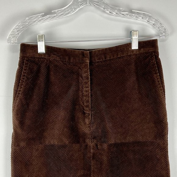 Chaiken Brown Corduroy Pencil Straight Skirt size 6 - Picture 2 of 9